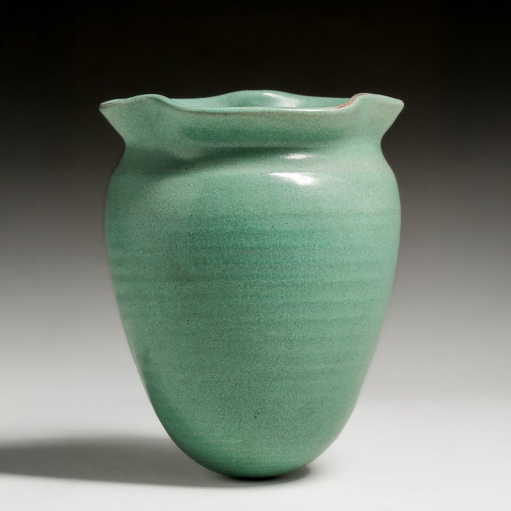 Marblehead Pottery Green Wall Pocket Vase c1910s (1 of 4)