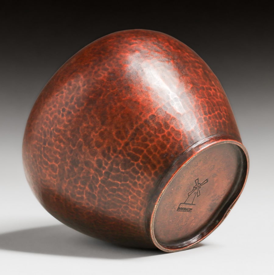 Dirk van Erp Hammered Copper Vase c1913-1914 - 3