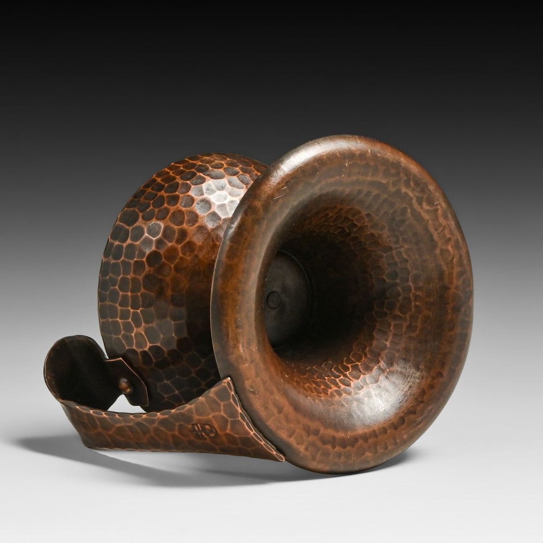 Roycroft Hammered Copper One-Handled Candlestick c1920s - 5
