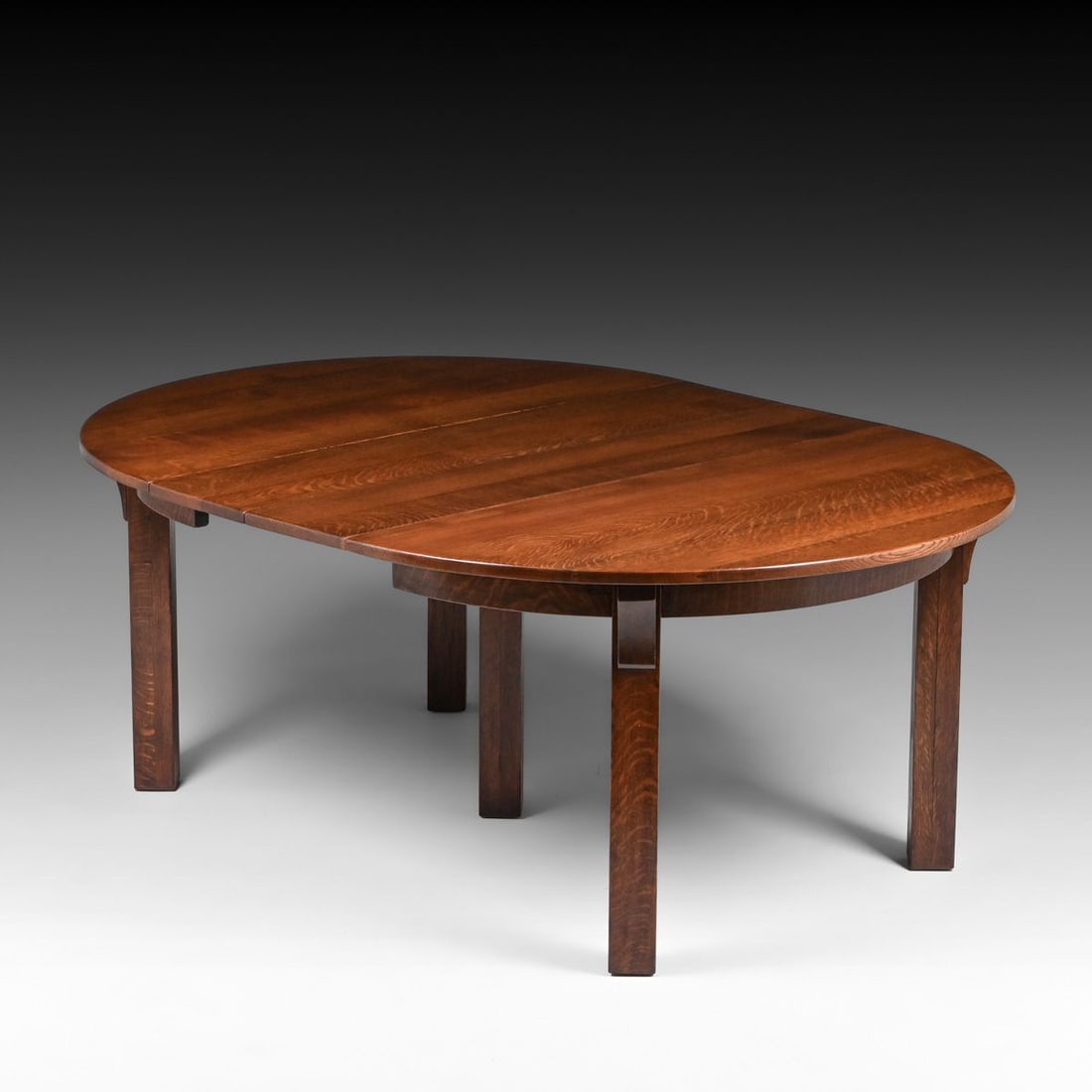 Limbert Oak 54"d Five-Leg Dining Table c1910 - 2