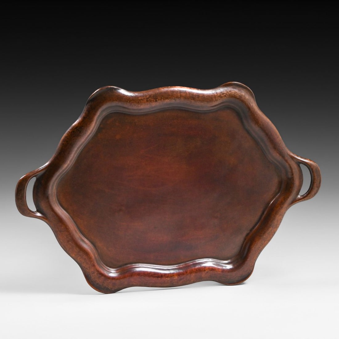 Tiffany Studios - New York Hammered Copper Two-Handled Serving Tray c1910 - 3
