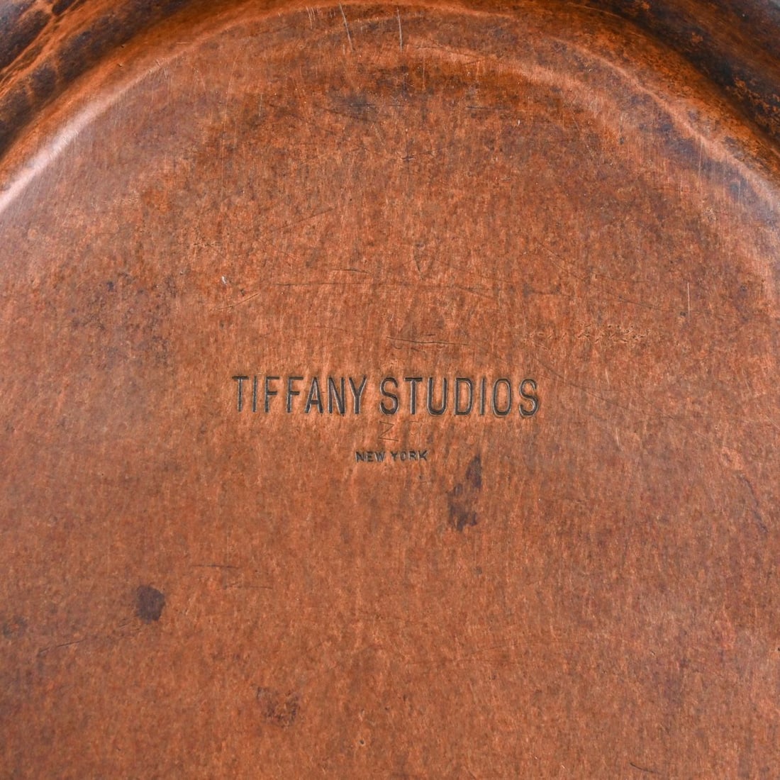 Tiffany Studios - New York Hammered Copper Two-Handled Serving Tray c1910 - 6