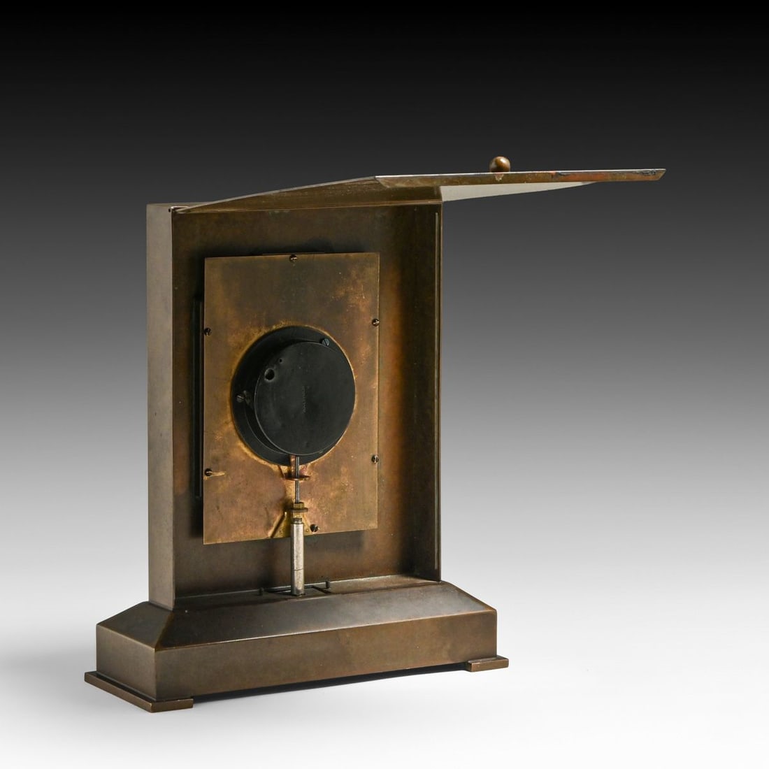 Silvercrest Sterling Silver on Bronze Table Clock c1920s - 4