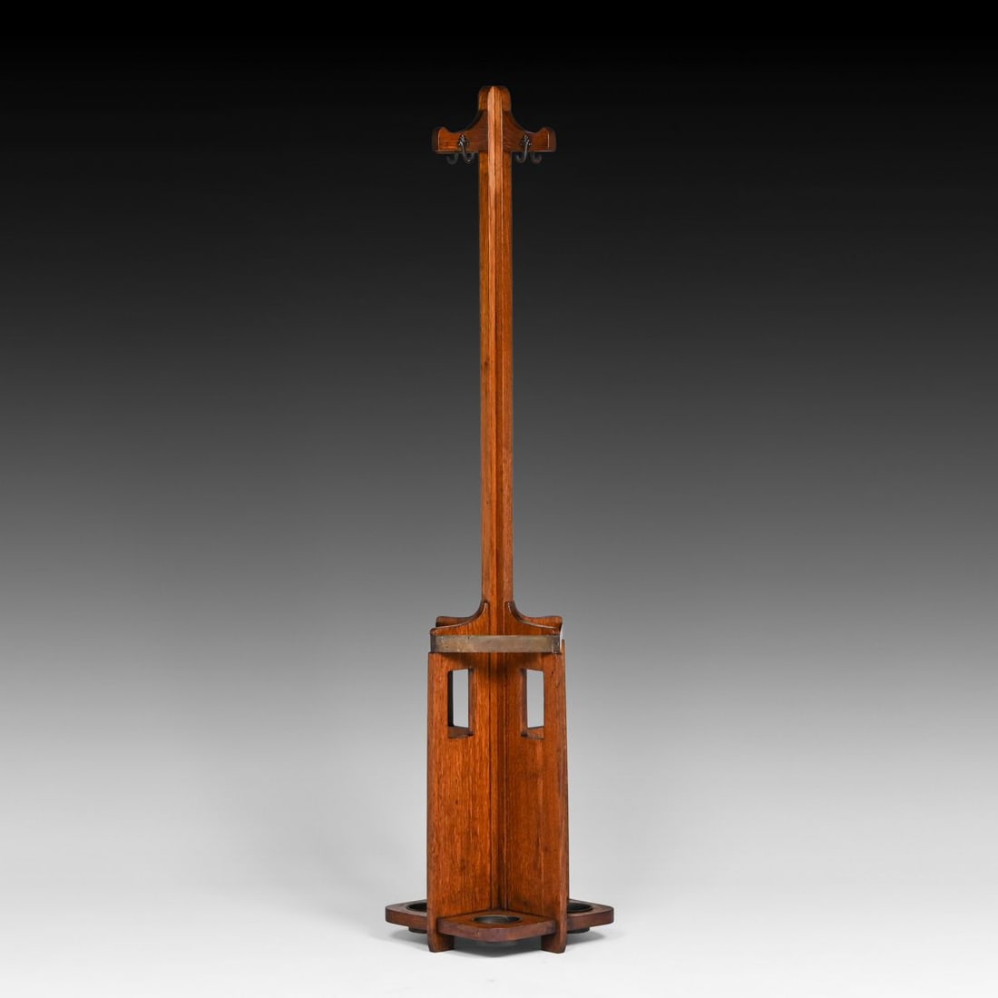 Limbert #227 Cutout Umbrella Stand Coatrack c1910 - 2