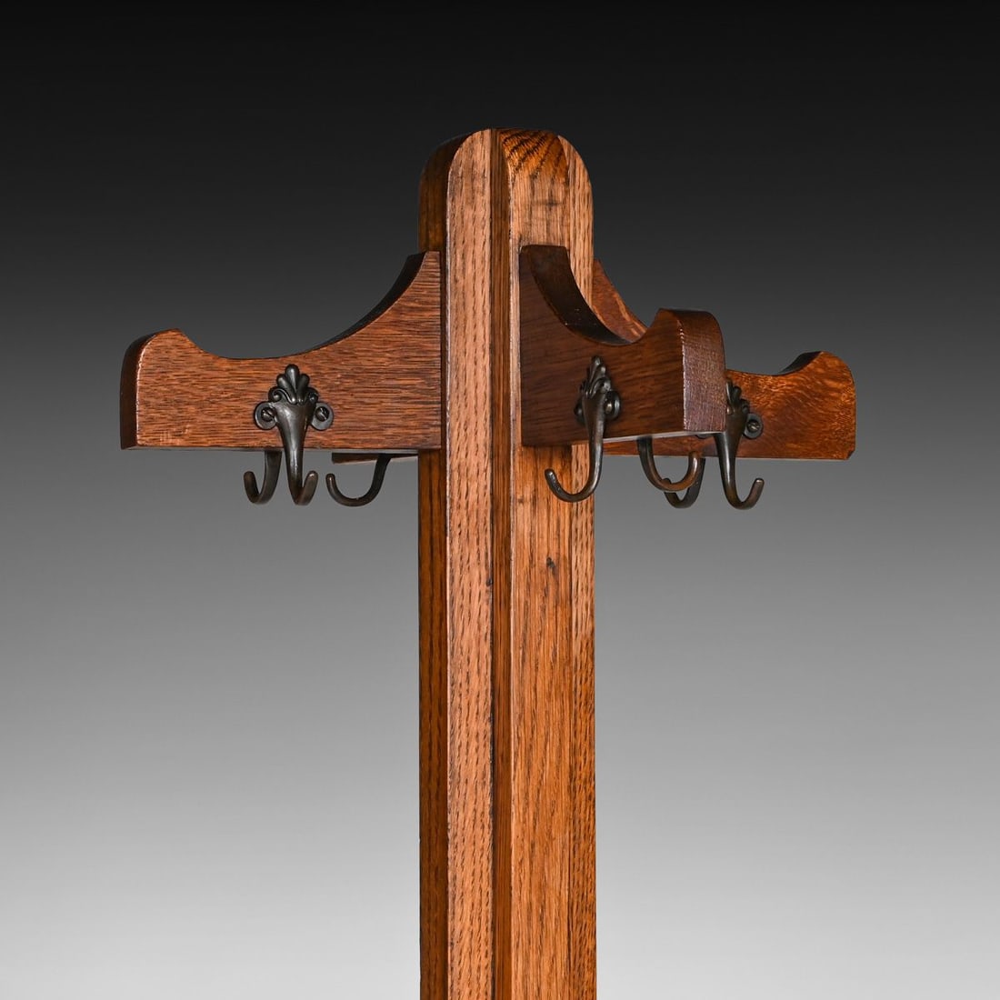 Limbert #227 Cutout Umbrella Stand Coatrack c1910 - 4