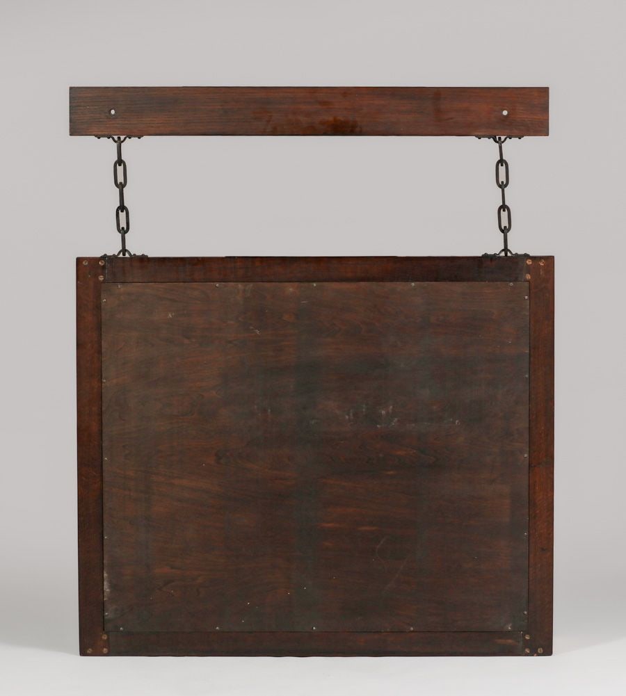 Roycroft Oak Hanging Mirror c1910 - 2
