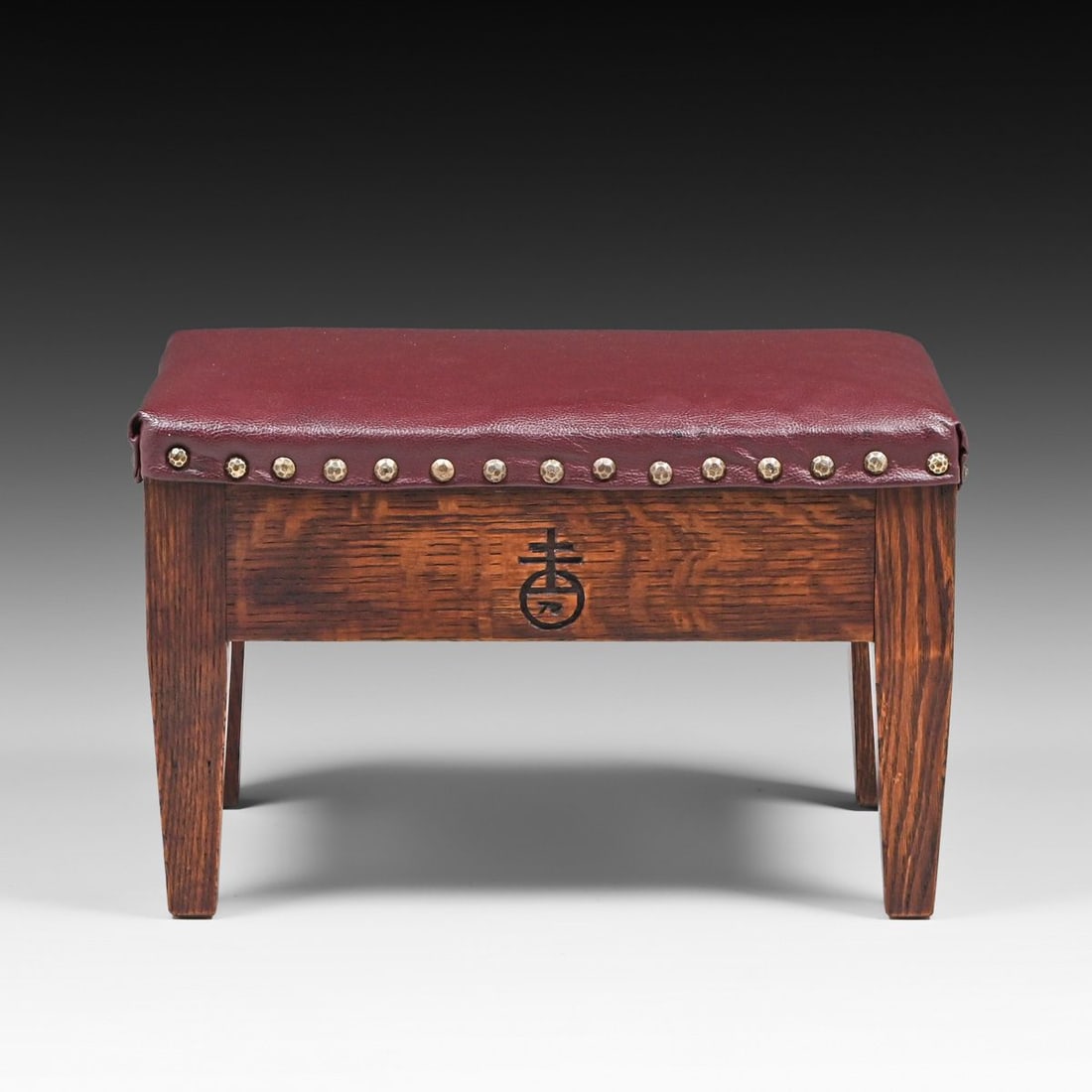 Roycroft #048 Oak Footstool c1910 - 3