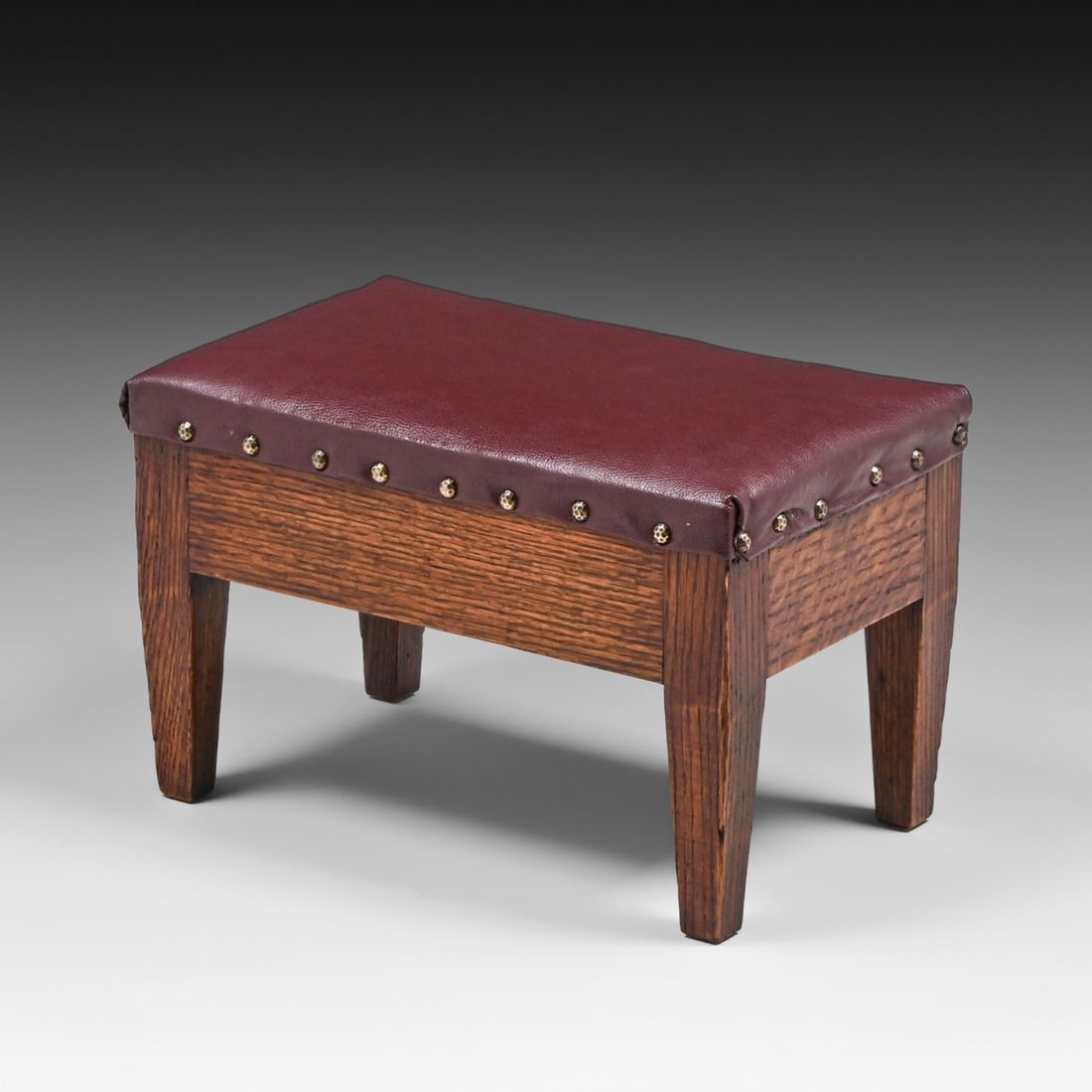 Roycroft #048 Oak Footstool c1910 - 4