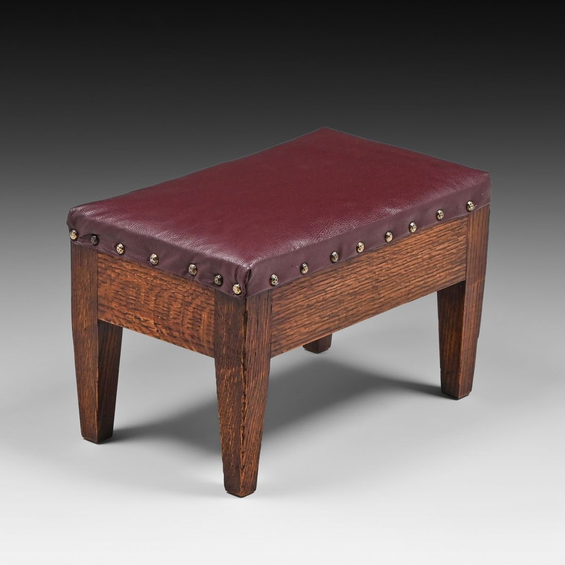 Roycroft #048 Oak Footstool c1910 - 5