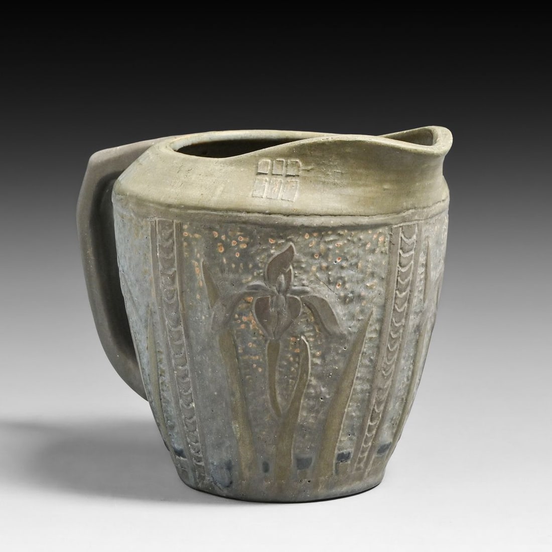 William Jervis Pottery Hand-Carved Pitcher c1905 - 4