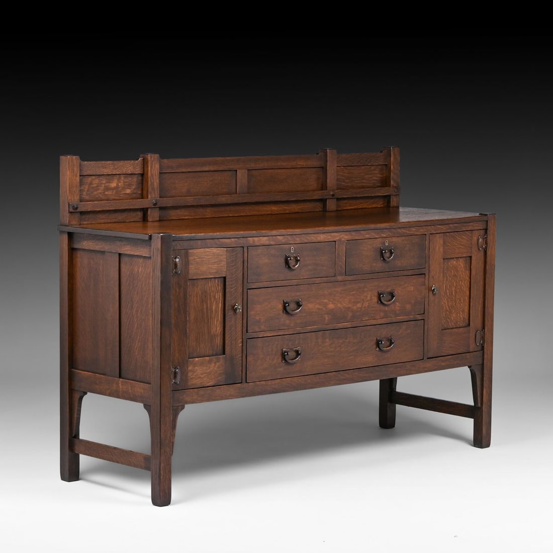 Stickley Brothers Oak Four-Drawer Sideboard c1910 (1 of 4)
