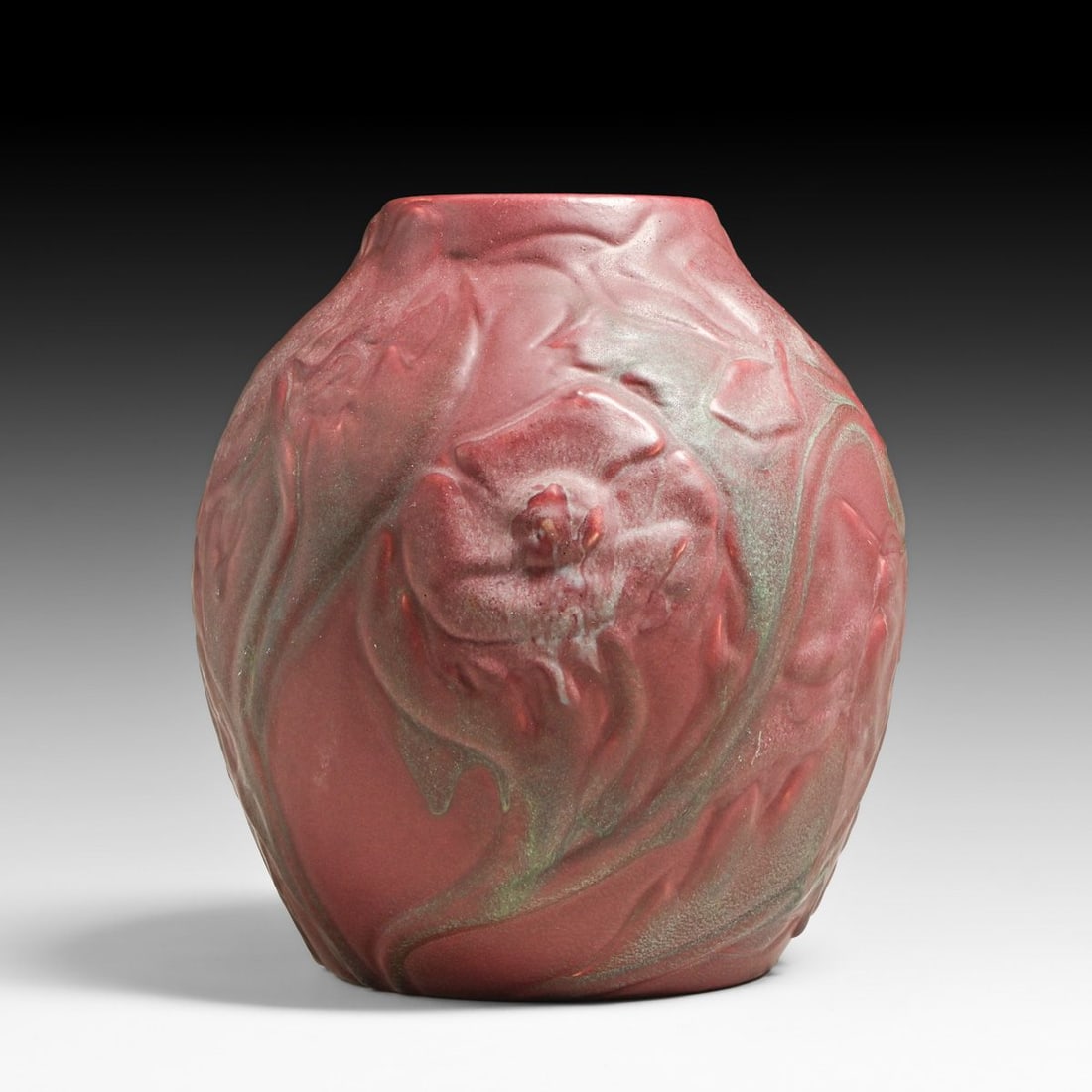 Early Van Briggle #143 Bulbous Poppies Vase 1903 (1 of 5)