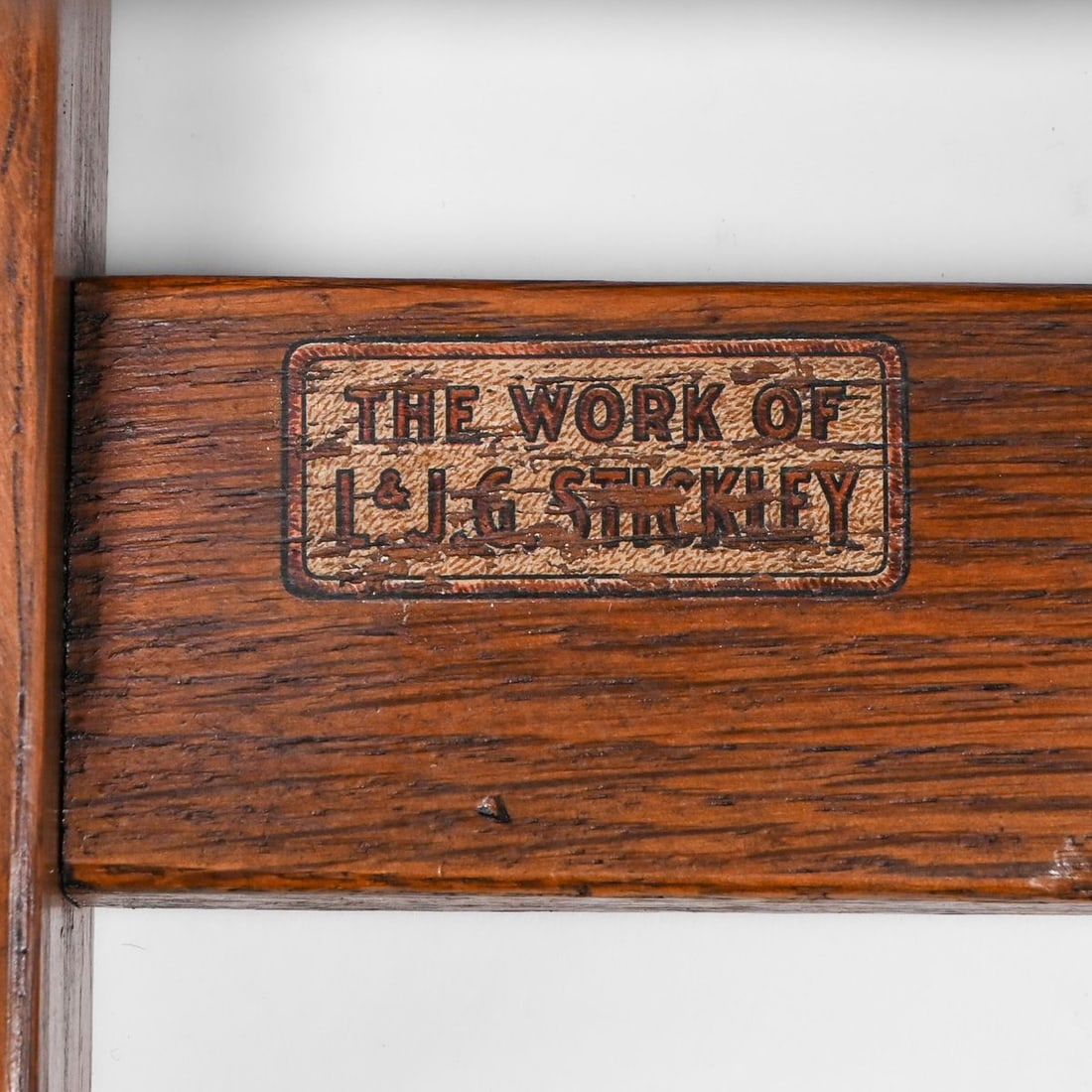 L&JG Stickley Oak Footstool c1908-1912 - 5