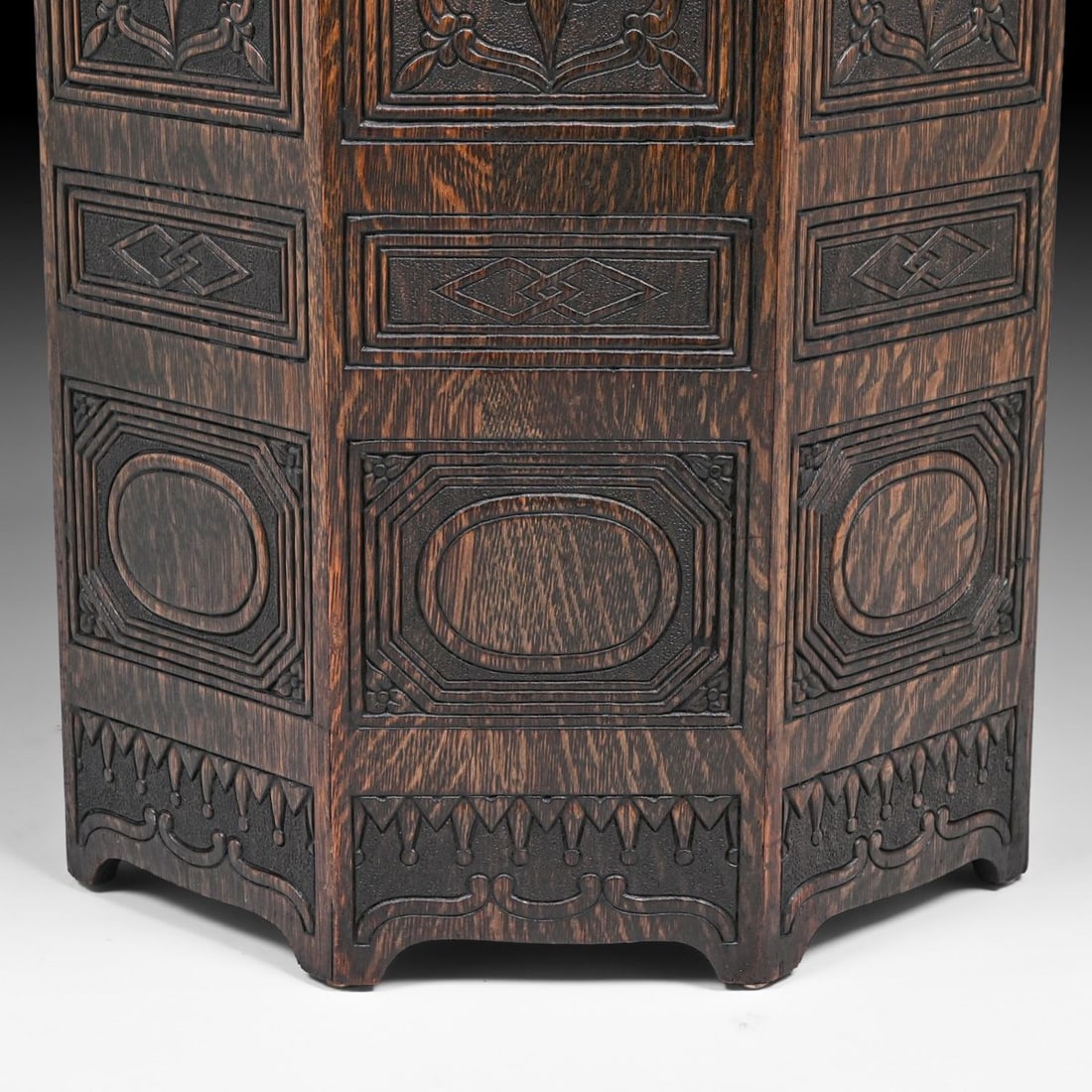 Grand Rapids Oak Hexagonal Taboret c1898 - 3