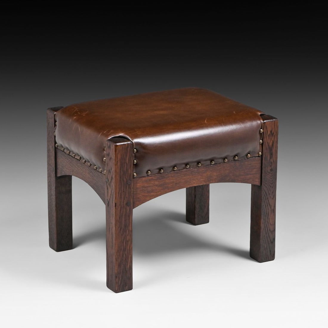 L&JG Stickley Oak Footstool c1910 (1 of 4)