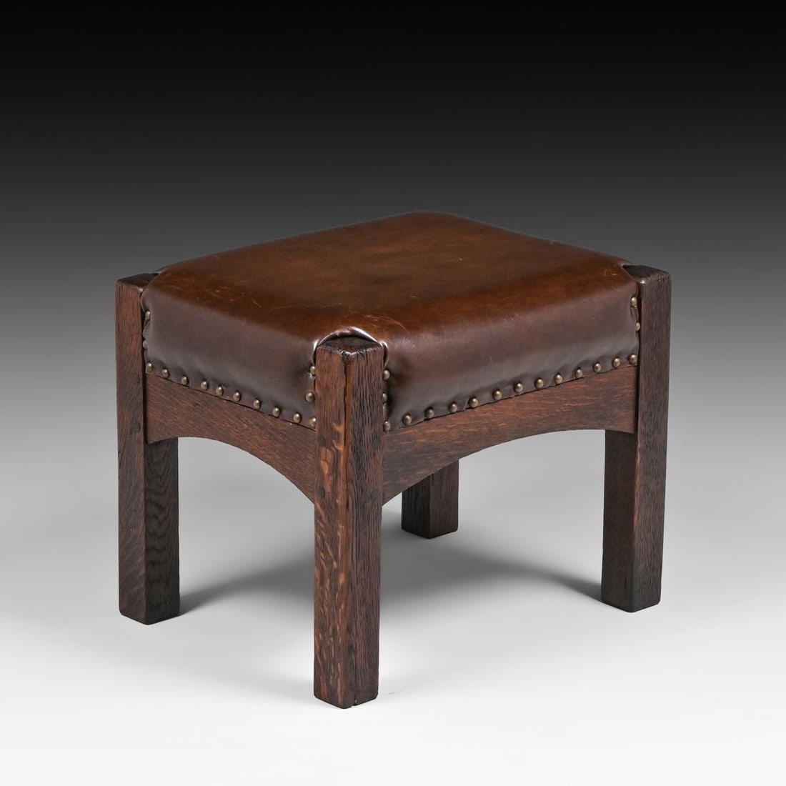 L&JG Stickley Oak Footstool c1910 - 2