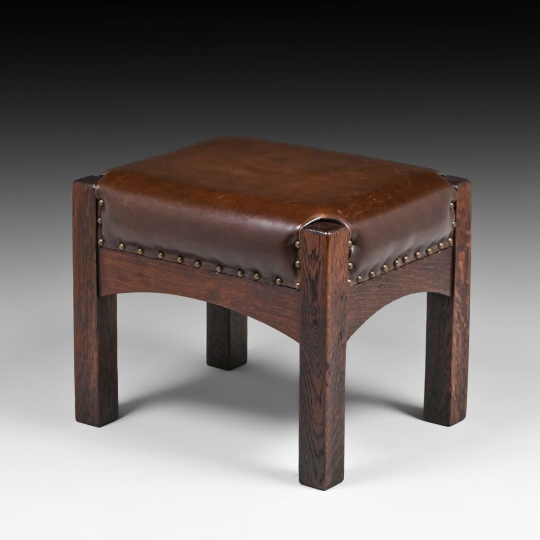 L&JG Stickley Oak Footstool c1910 - 3