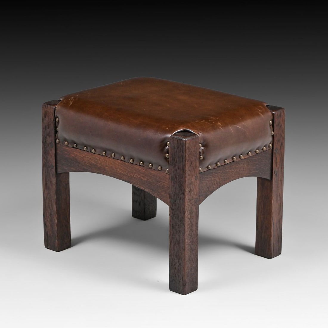L&JG Stickley Oak Footstool c1910 - 4