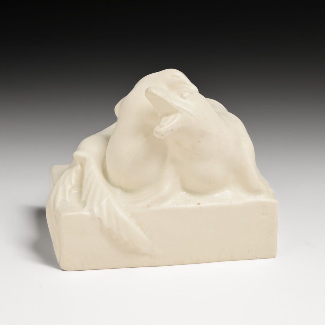 Early Zsolnay Pottery Two Seals Paperweight c1900 (1 of 6)