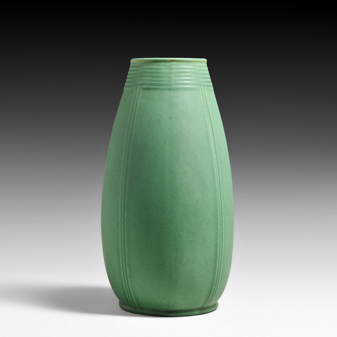 Teco Pottery #252 Prairie School Matte Green Vase c1910 (1 of 5)