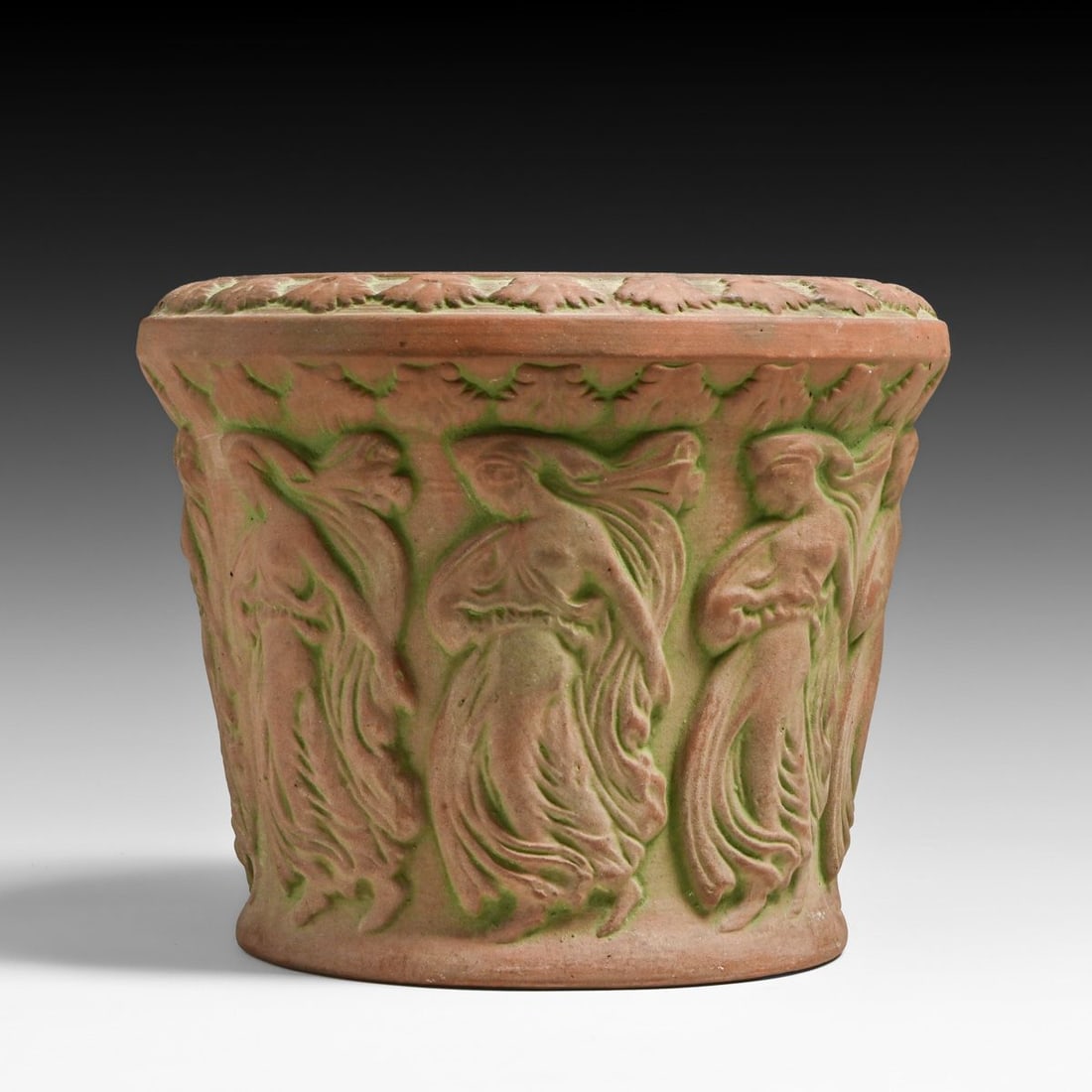 Peters & Reed Moss Aztec Dancing Nymphs Jardiniere after 1912 (1 of 4)