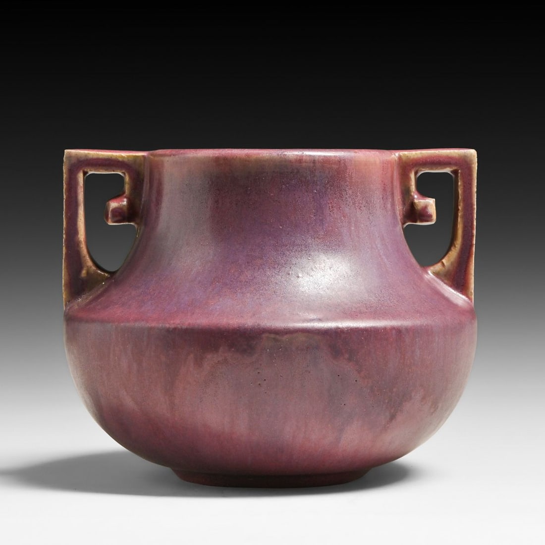 Fulper Pottery Matte Purple Two-Handled Vase c1917-1920 (1 of 5)