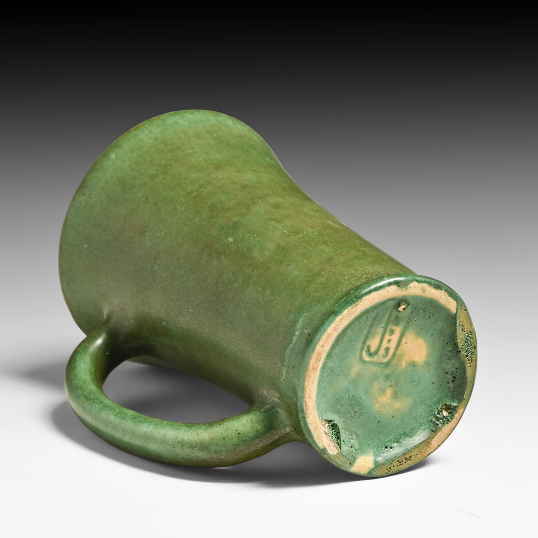 William Jervis Matte Green Mug c1905 - 4