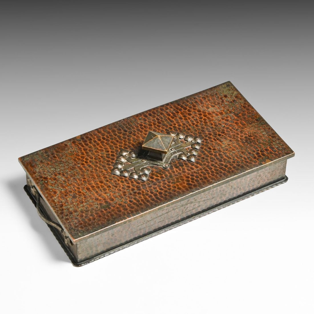 Roycroft Hammered Copper "Etruscan" Box c1920s (1 of 8)