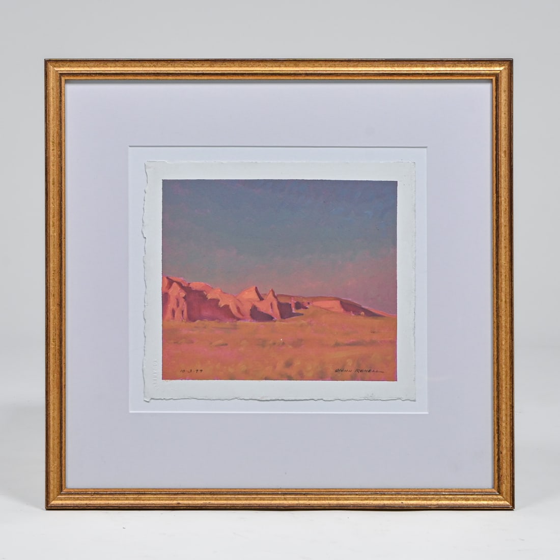 Glenn Renell (American, b. 1947) Oil on Paper "Llano" 1999: Glenn Renell (American, b. 1947) Oil on Paper "Llano" 1999. Signed. Excellent condition. 10.25"h x 11.5"w. Frame 19"h x 19.75"w FREE NATIONWIDE SHIPPING Free Nationwide Shipping within the lower 48 st