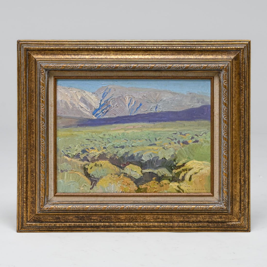 Ray Roberts (American, b. 1954)California/Nevada "White Mountains" Oil Painting c2000: Ray Roberts (American, b. 1954)California/Nevada "White Mountains" Oil Painting c2000. Signed. Excellent condition. 16" x 16". Frame 19.5"h x 23.5"w FREE NATIONWIDE SHIPPING Free Nationwide Shipping w