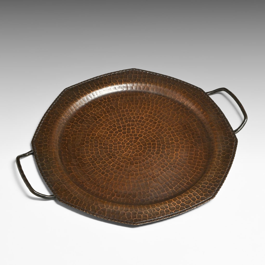 Roycroft Hammered Copper Two-Handled Tray c1920s - 2
