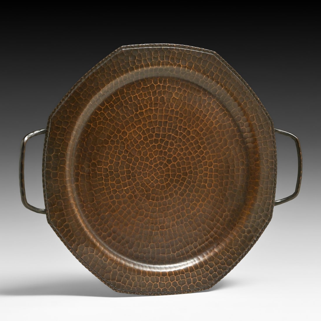 Roycroft Hammered Copper Two-Handled Tray c1920s - 3