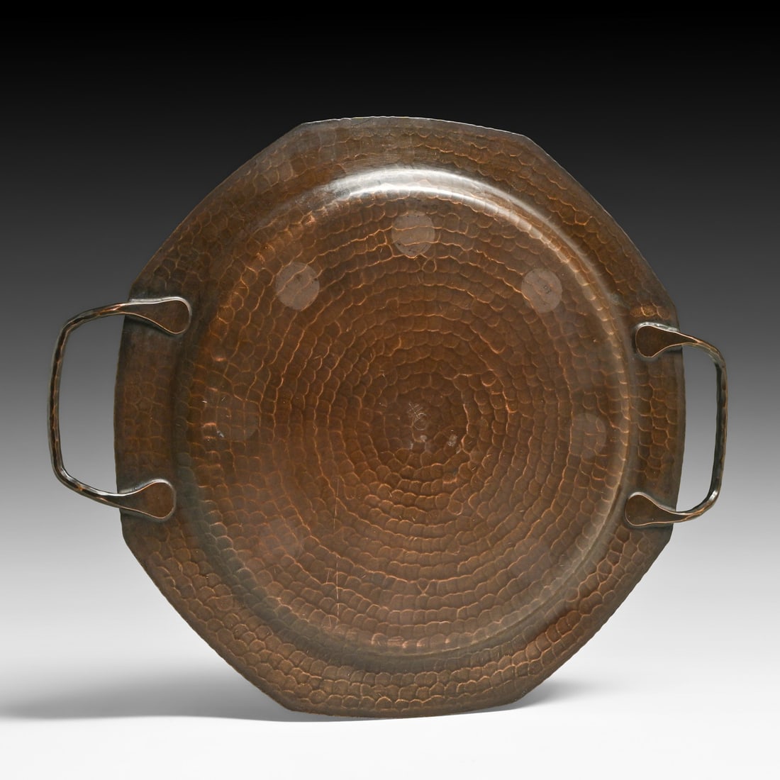 Roycroft Hammered Copper Two-Handled Tray c1920s - 4