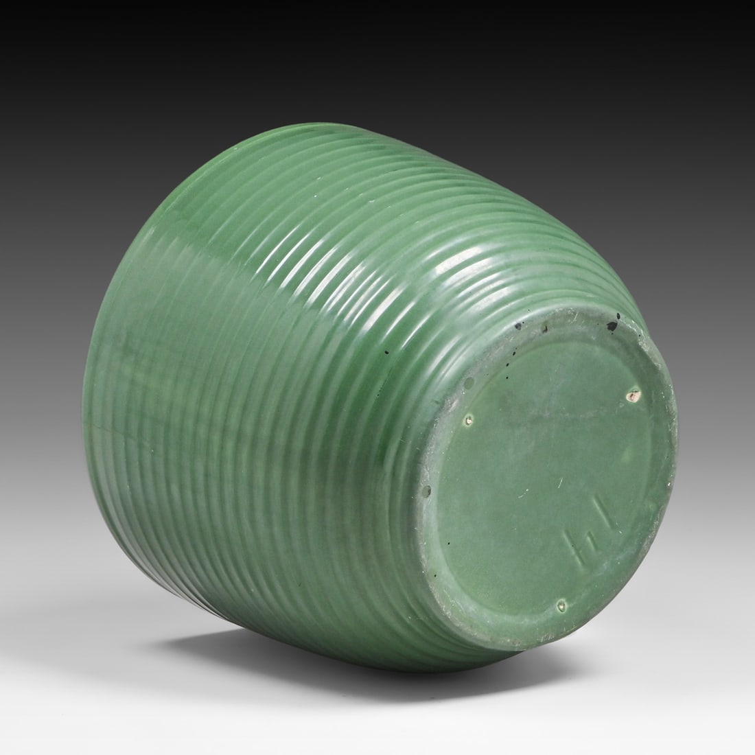 Bauer Jade Green RIngware Jardiniere c1930s - 3
