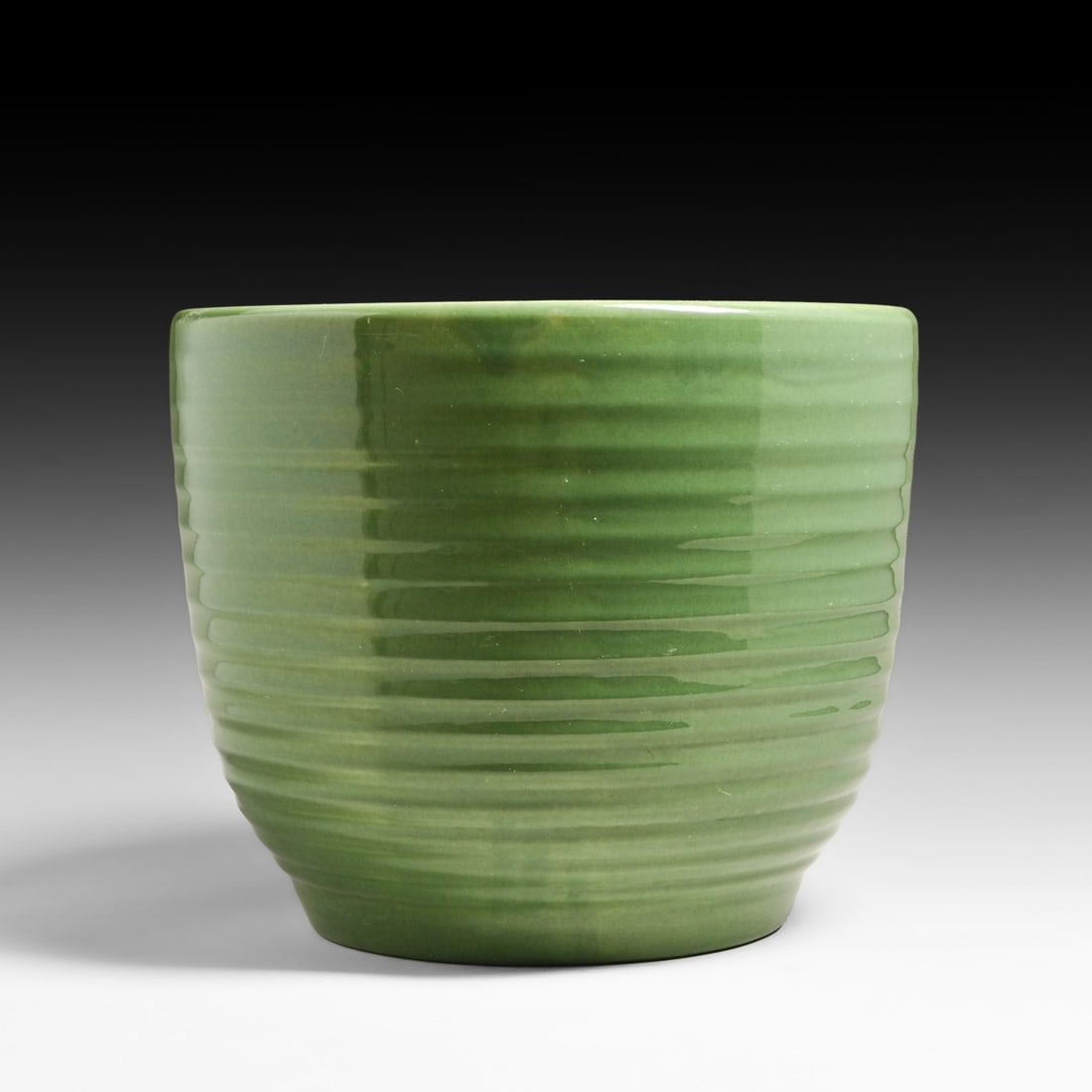 Bauer Jade Green RIngware Jardiniere c1930s - 2