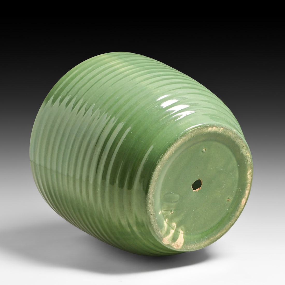 Bauer Jade Green RIngware Jardiniere c1930s - 3