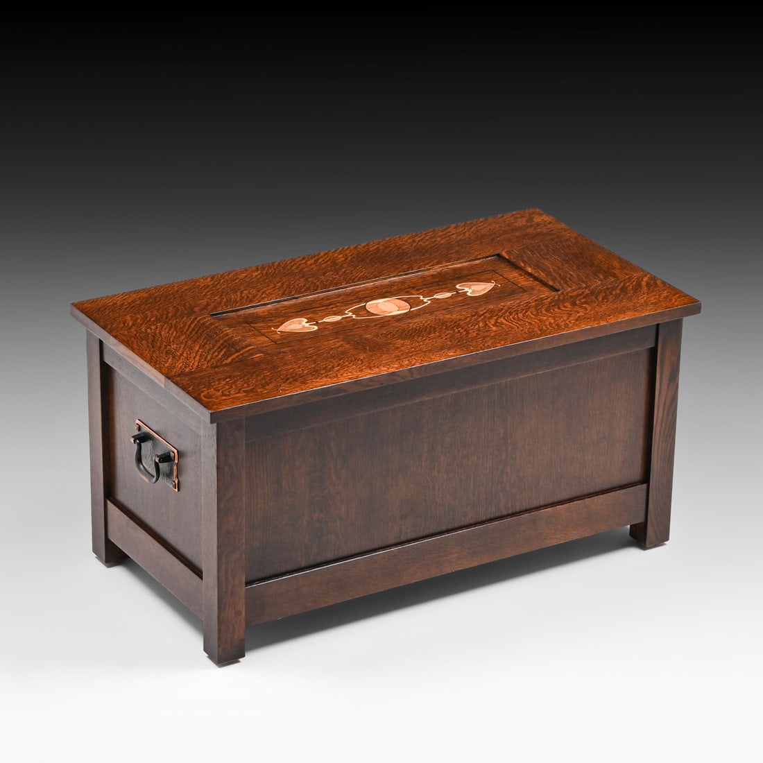 Contemporary Stickley - Harvey Ellis Inlaid Blanket Chest c1990s: Contemporary Stickley - Harvey Ellis Inlaid Blanket Chest c1990s. Signed. Excellent condition. 32"w x 17"d x 16.25"h FREE NATIONWIDE SHIPPING Free Nationwide Shipping within the lower 48 states for