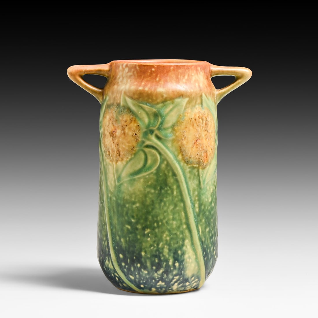 Roseville Sunflower Two-Handled Vase c1930s (1 of 4)
