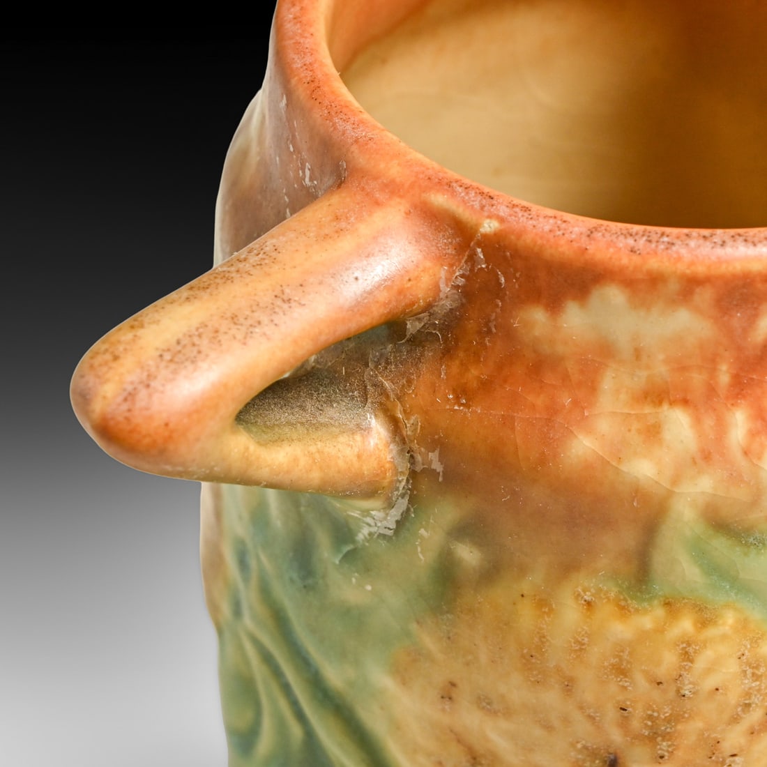Roseville Sunflower Two-Handled Vase c1930s - 4