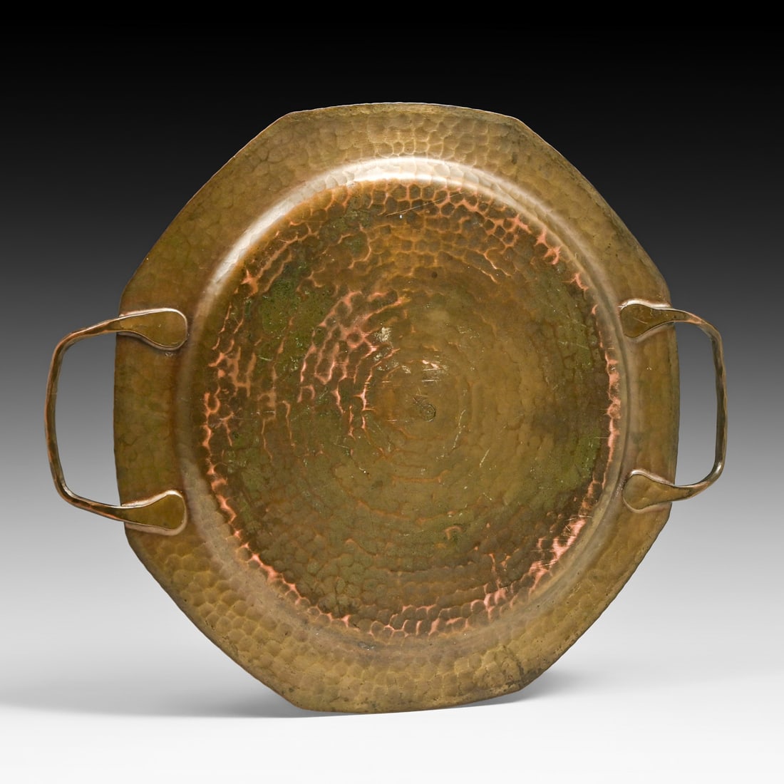 Roycroft Hammered Copper Two-Handled Tray c1920s - 4