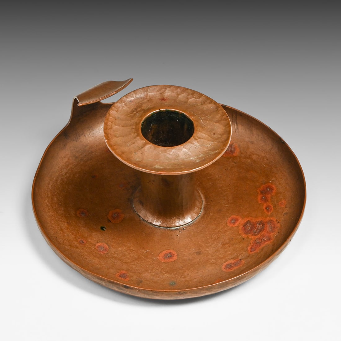 Karl Kipp Hammered Copper Candlestick c1915 - 2