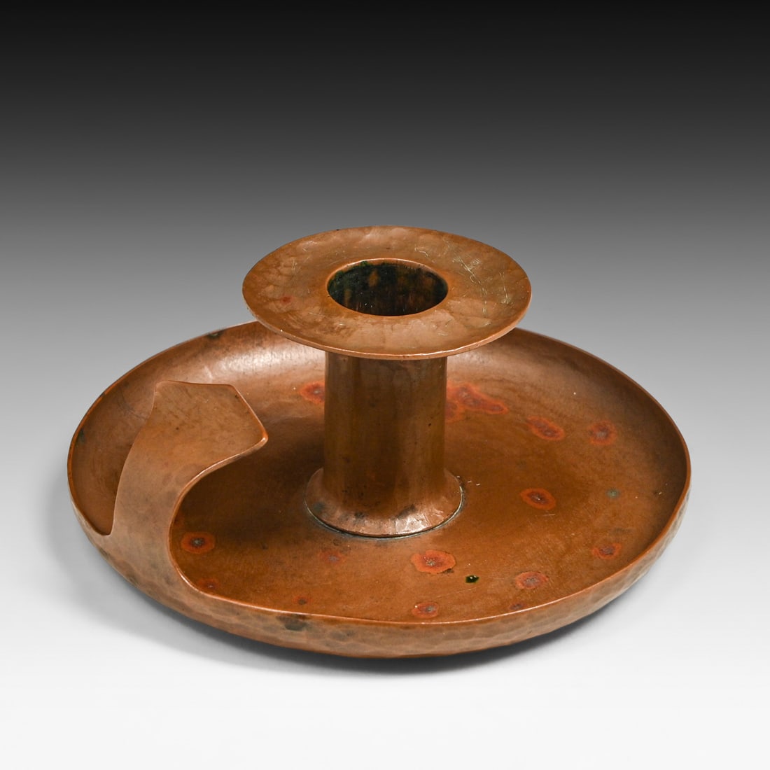 Karl Kipp Hammered Copper Candlestick c1915 - 3