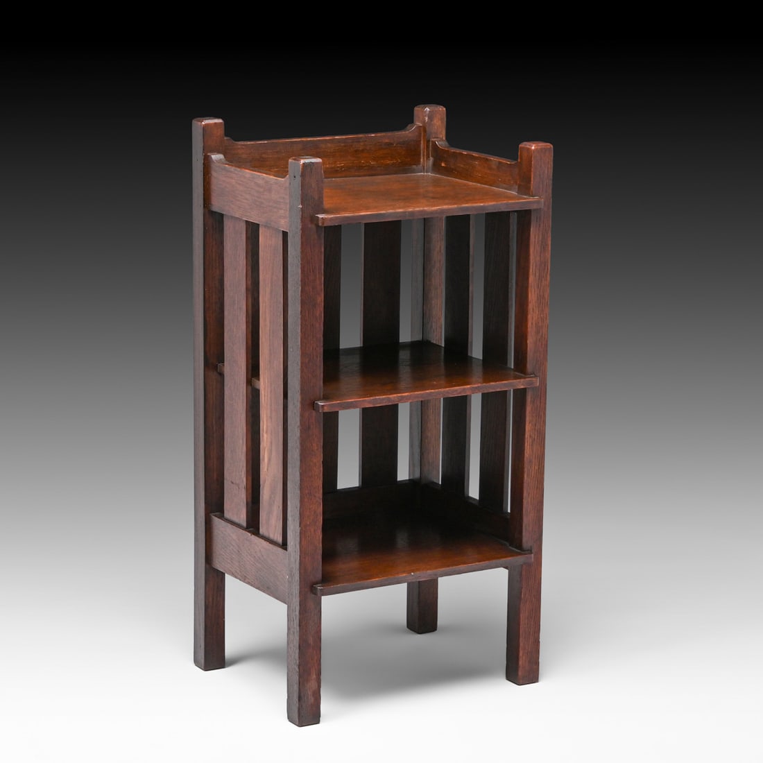 Stickley Brothers Short Magazine Stand c1910: Stickley Brothers Short Magazine Stand c1910. Signed. Light stains on top. Original finish. 30.75?h x 15.5?w x 12.5?d FREE NATIONWIDE SHIPPING Free Nationwide Shipping within the lower 48 states for