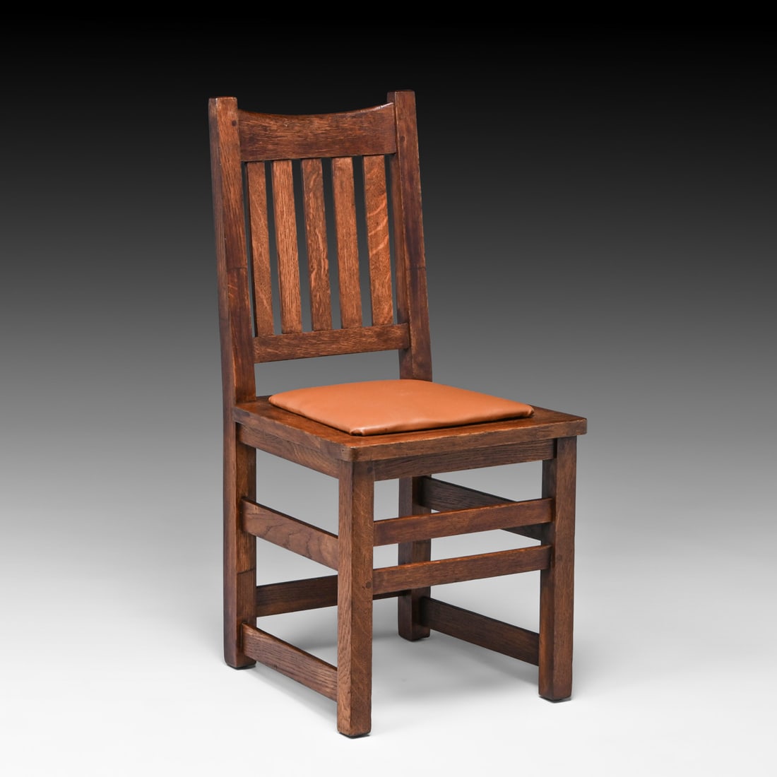 Limbert Oak Side Chair c1910 (1 of 4)