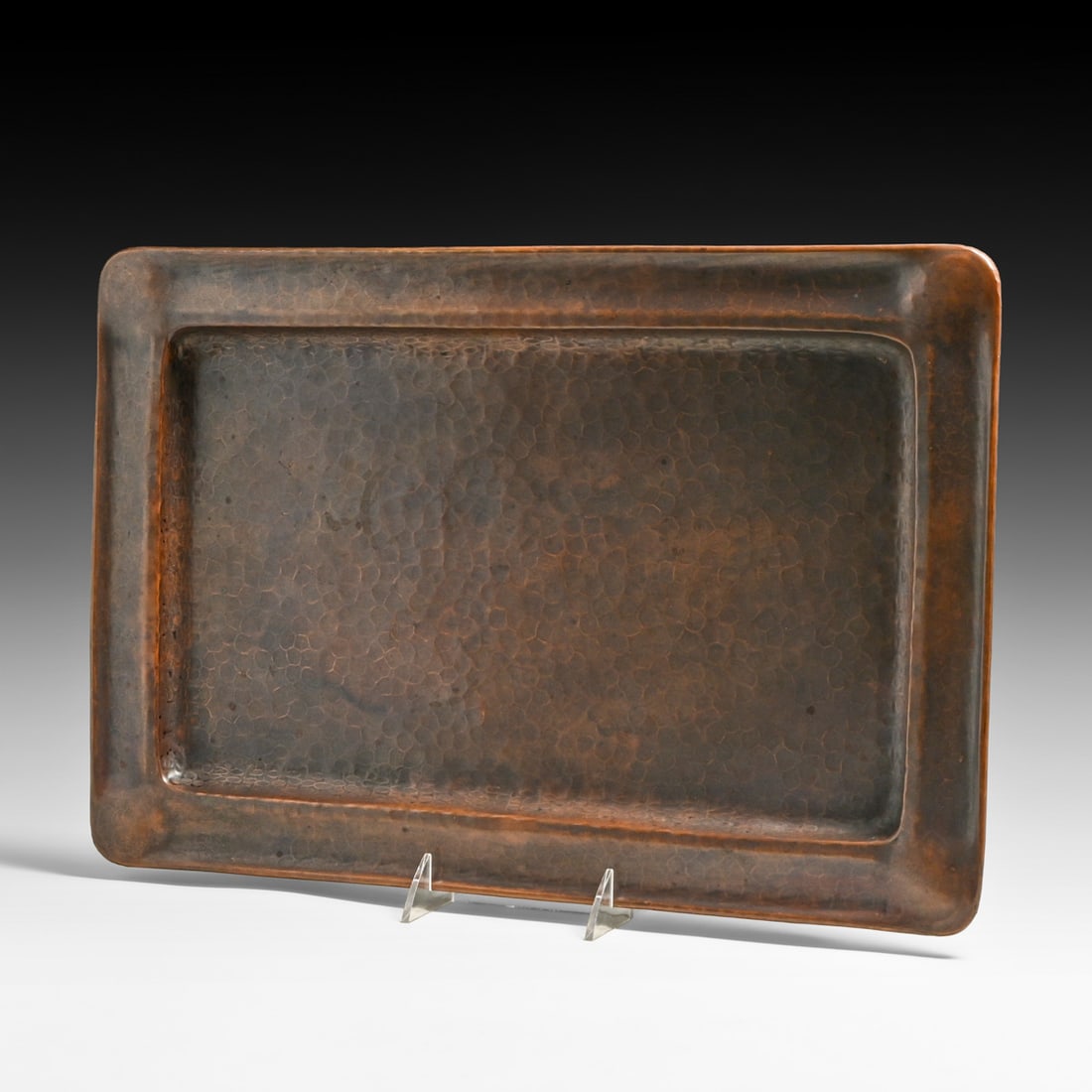 Gustav Stickley Hammered Copper Rectangular Tray c1910 - 3