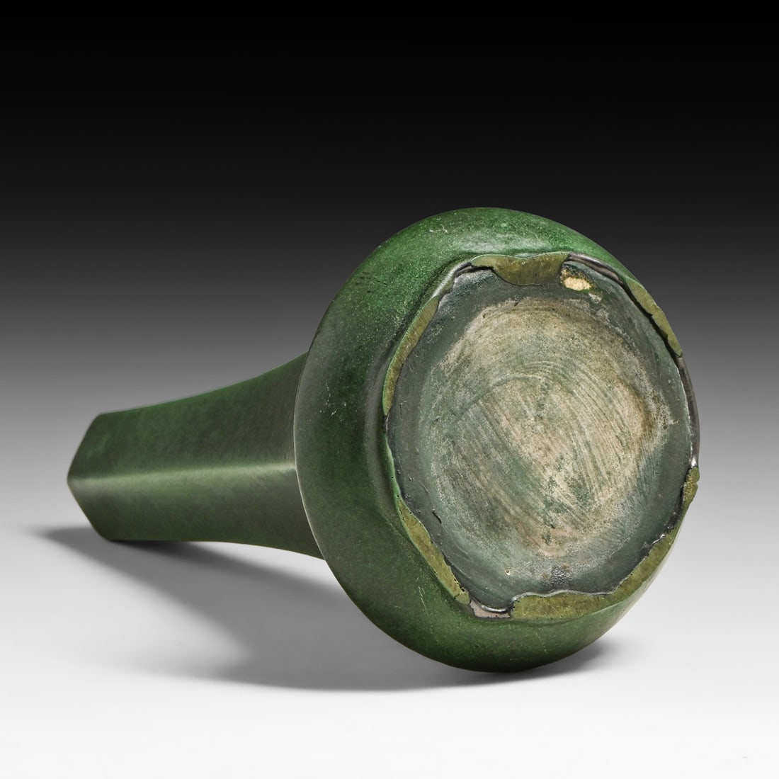 Weller Bedford Matte Green Hexagonal Vase c1910 - 3