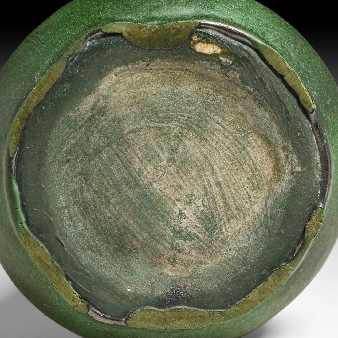 Weller Bedford Matte Green Hexagonal Vase c1910 - 4