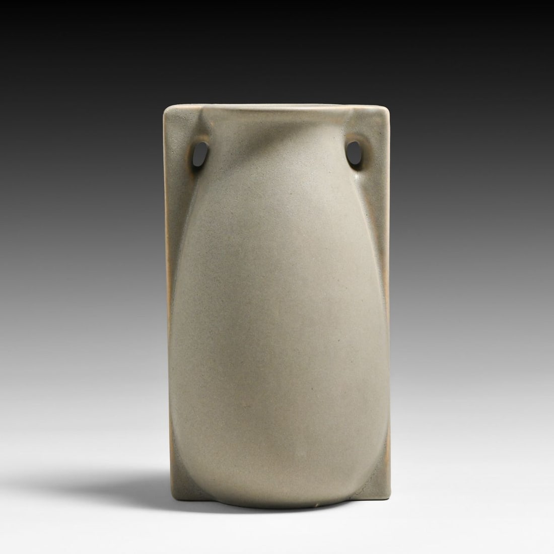 Teco Pottery #437 Matte Glazed Two-Handled Vase c1910: Teco Pottery #437 Matte Glazed Two-Handled Vase c1910. Signed. Perfect condition. 5.5"h x 3.25"d FREE NATIONWIDE SHIPPING Free Nationwide Shipping within the lower 48 states for all purchases at our