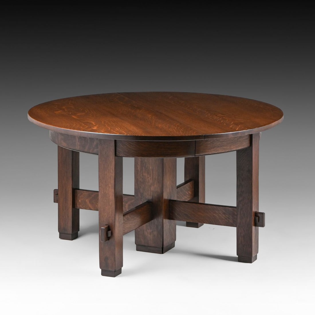 Early Gustav Stickley 54" Five-Leg Dining Table c1902 - 3