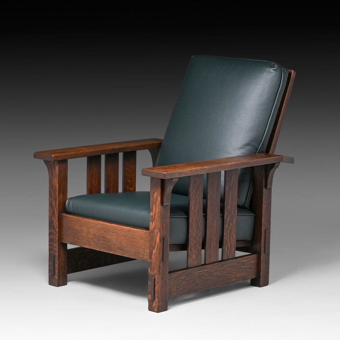 Large Stickley Brothers Slatted Morris Chair c1910 (1 of 4)